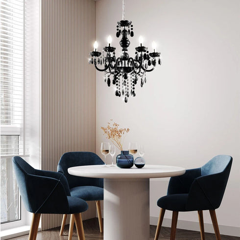 Ingrid Hängeleuchte 5-flammig Kristall-Design | Shiraki