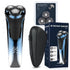Elektrischer Herrenrasierer Nass und Trocken mit 3 Ersatzköpfen