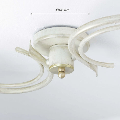 Hedda Deckenlampe 2-flammig Weiß E27 | Shiraki