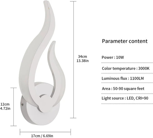 Elin 2-teiliges LED-Wandlicht, modernes warmweißes Acryl | Shiraki