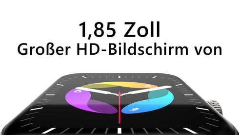 FitSphere Unisex Smartwatch mit Telefonfunktion Fitnessuhr Schrittzähler SpO₂