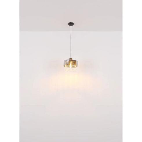 Linnea Luxus Pendelleuchte 4-flammig Glas & Metall | Shiraki