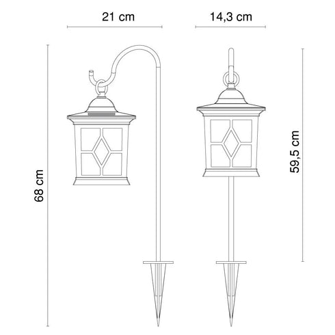 Helena Solar LED Laterne mit Flackerlicht weiß 31cm | Shiraki
