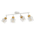 Elena Retro Deckenlampe 4-flammig Gitterdesign Weiß | Shiraki