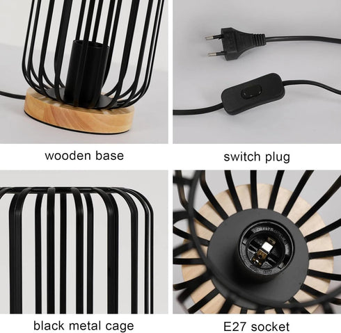 Nora 2-teilige Tischlampen E27 Nachtlicht | Shiraki