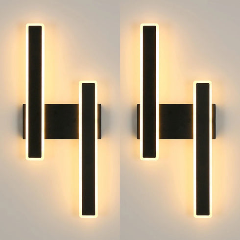 Alina LED-Wandleuchte, 2er-Set Schwarzes Nachtlicht | Shiraki