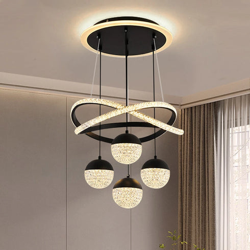 Freja PendelleuchteLED 54W Schwarz | Shiraki