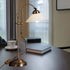 Amelia Tischlampe Antik E14 Glas Messing | Shiraki