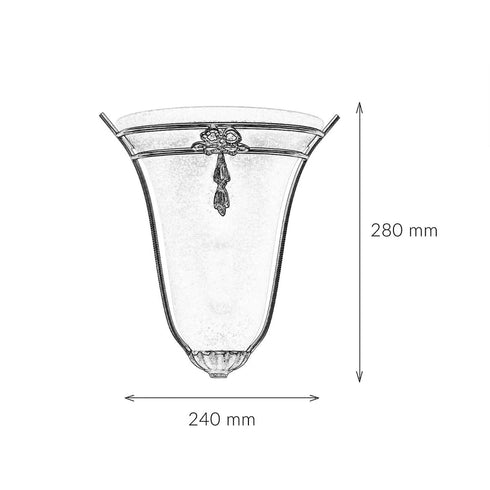 Clara Wandleuchte E14 Bronze Jugendstil | Shiraki