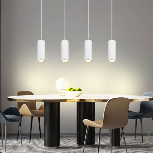 Sofia LED Pendelleuchte GU10 Weiß Metall - 4 Stück | Shiraki
