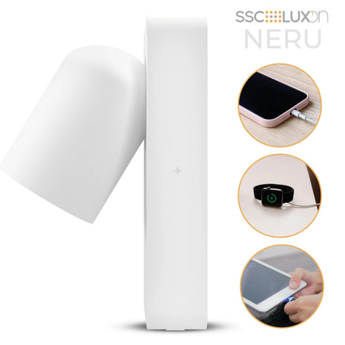 Iben LED Leselampe Wandlicht GU10 mit USB und Schalter | Shiraki