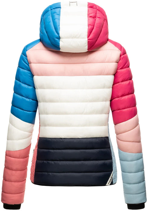 Kira Damen Steppjacke mit Kapuze & Farbblockdesign