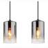 Ingrid LED Pendelleuchte Rauchglas Schwarz 4-flammig