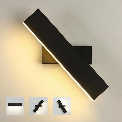 Mira LED Wandleuchte Drehbares Modernes Schwarzes Nachtlicht | Shiraki