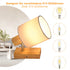 Axel LED Pendelleuchte Holz Stoff Wandstrahler Deckenlampe