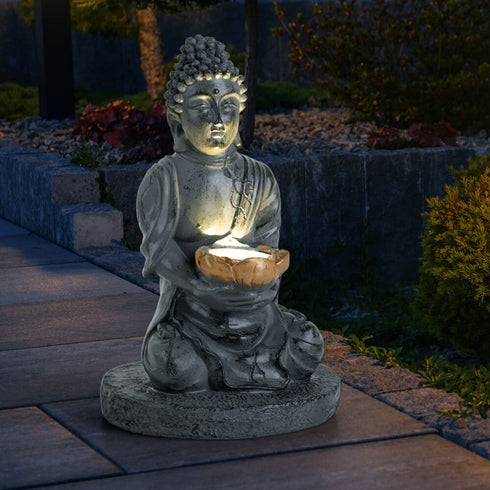 Ronja Solar Gartenlampe Buddha LED 28cm | Shiraki