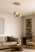 Klara Deckenleuchte Metall Ecru-Gold E27 3-flammig | Shiraki