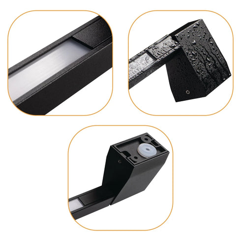 Asta LED Außenwandleuchte Strahler 2er-Set 90 cm IP54 | Shiraki