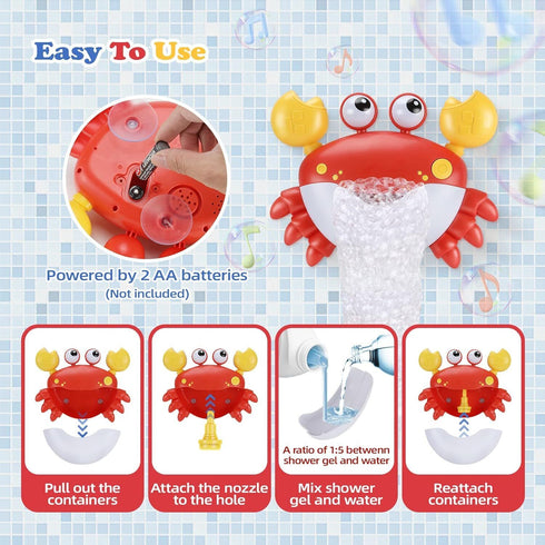 BubbleBeat Krabbenzauber – Das interaktive Badewannenspaß-Set