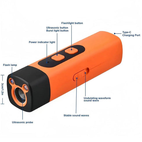 BellStopp Ultraschall Anti-Bell Gerät – Hundetrainingsgerät gegen Bellen, sicher & tragbar