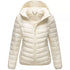 Fiorenna Damen Steppjacke mit Kapuze – leichte Übergangsjacke mit integriertem Beutel & Reißverschlusstaschen | Shiraki