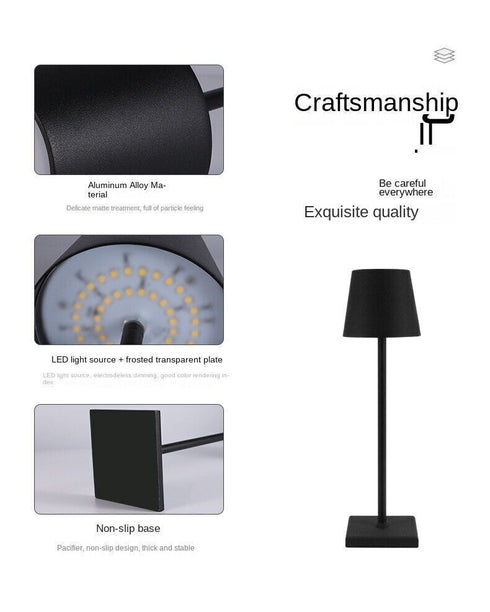 AuraFlex | Kabellose LED-Tischlampe mit Akku und Dimmfunktion