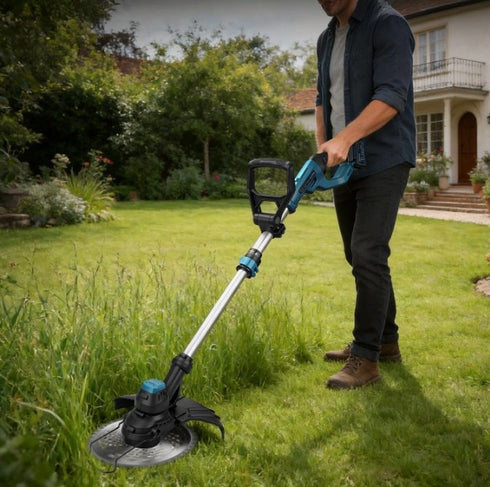 GartenMeister Pro | 3-in-1 Akku Freischneider und Rasentrimmer - Perfekte Vielseitigkeit für Ihren Garten