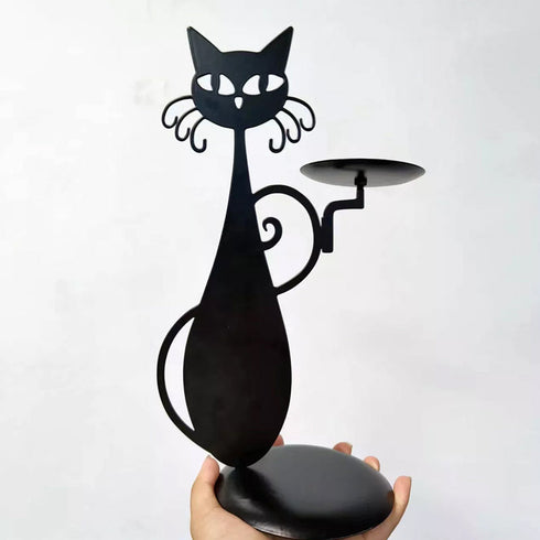 Black Cat Kerzenständer