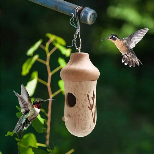Kolibri-Holzhaus - Geschenk für Naturliebhaber