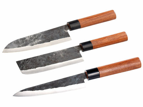 Daiko- Handgefertigtes Damaststahl-Kochmesser-Set