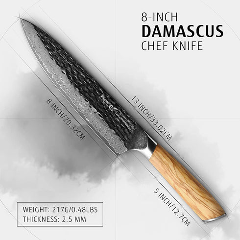 Yourichi - Hasuko Japanische Damast Koch Messer