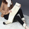 Shimaki : Super weiche Winter-Leggings aus Lammfellimitat : Stretch/Thermohose