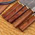 Kaimoto- Handgefertigtes Damaststahl-Hochwertiges 5 Messer Set