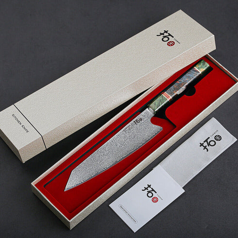 Takeshi-Damast Kochmesser - Japanische Damast Koch Messer