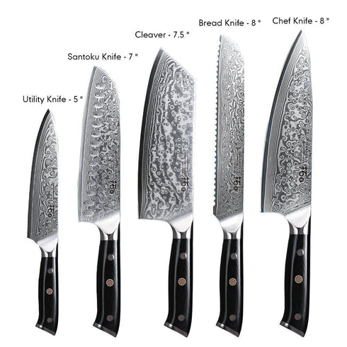 Messer Aus Damaststahl - Koshaki Japanische Damast Messerset