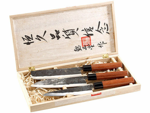 Daiko- Handgefertigtes Damaststahl-Kochmesser-Set