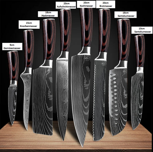 Bestes Messerset - Hochwertige Messer Set Für Köche - Gutes Küchenmesser Set - Shiburu Messer Für Haushalt