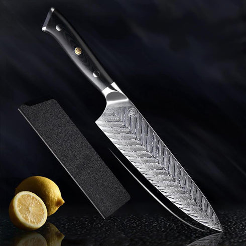 Damast Küchenmesser Set - Handgeschmiedetes Kochmesser