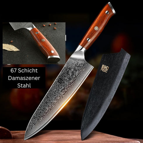 Damast Kochmesser - Haruto Japanische Damast Koch Messer