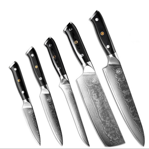 Japanisches Küchenmesser Set - Damast Messerset Premium