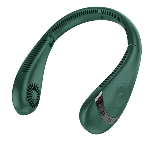Summer Air Cooling USB wiederaufladbarer blattloser Halsventilator