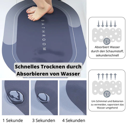 Shiraki Schnelltrockende Rutschfeste Badematte