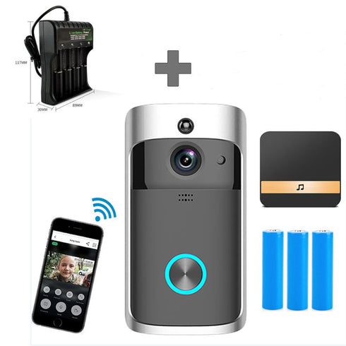 Video Türklingel mit Kamera (WLAN) inkl. Nachtsicht Kamera - 2 Wege Mikrofon und Lautsprecher - CheckBell