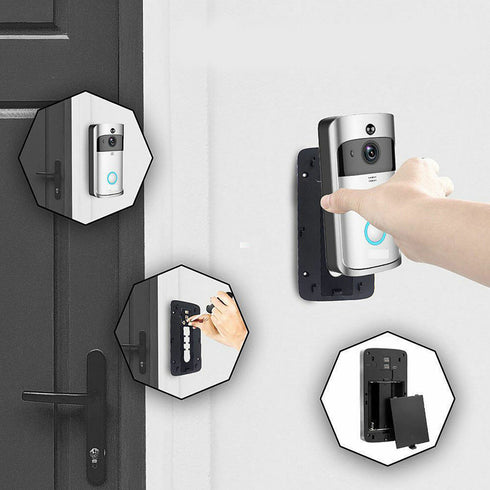 Video Türklingel mit Kamera (WLAN) inkl. Nachtsicht Kamera - 2 Wege Mikrofon und Lautsprecher - CheckBell