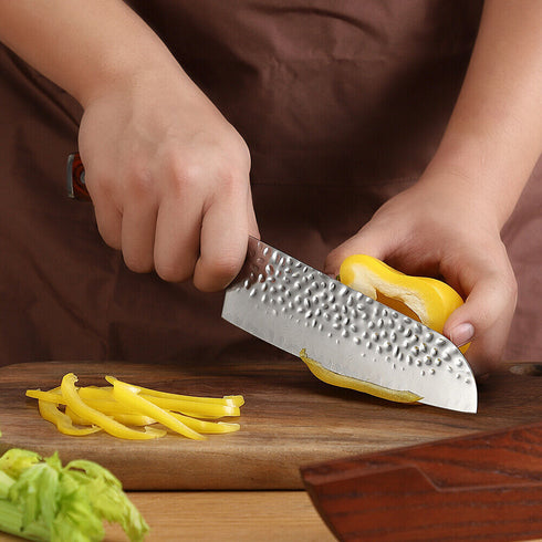 Miyato- Handgefertigtes Damaststahl-Santokumesser