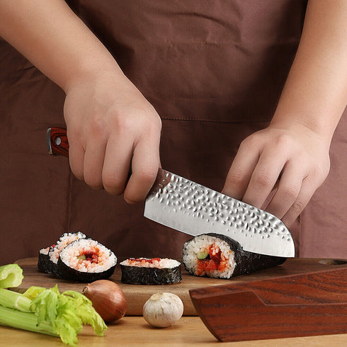 Miyato- Handgefertigtes Damaststahl-Santokumesser