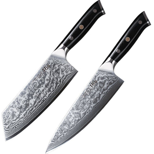 Messer Aus Damaststahl - Koshaki Japanische Damast Messerset