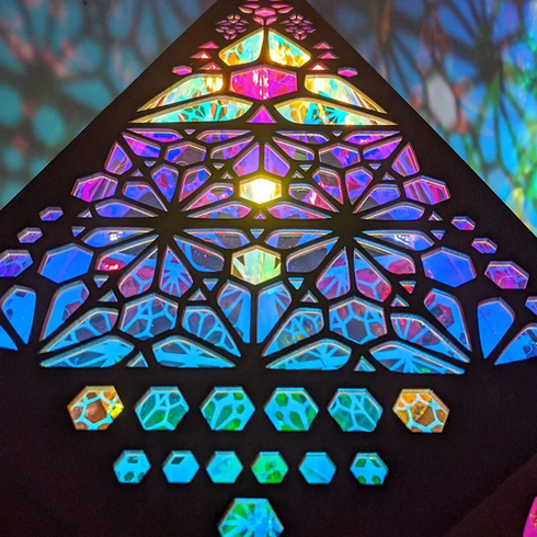 Böhmische Projektionslampe Buntes Nachtlicht