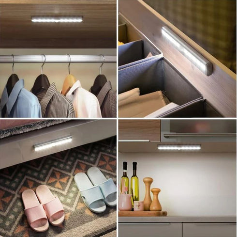 Schrankleuchten mit Bewegungsmelder, Wiederaufladbar LED Licht für Regale, Schränke