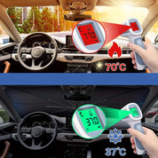 Shinkaze 360° Auto-Sonnenschutzschirm – Faltbarer UV-Schutz für Windschutzscheibe mit Carbonrahmen & Drehgriff